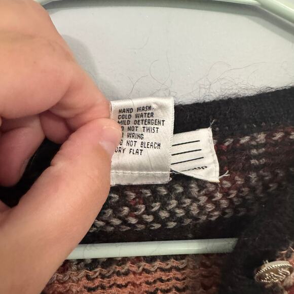 Vintage Milano Design Group Plaid Button Down Sweater Women's Size Large Mohair - Picture 8 of 8